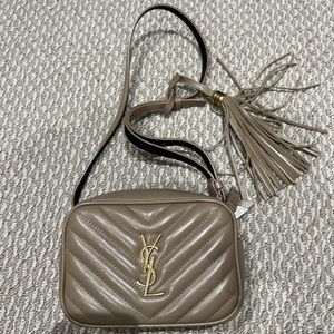 Saint Laurent Lou belt bag in quilted leather tan